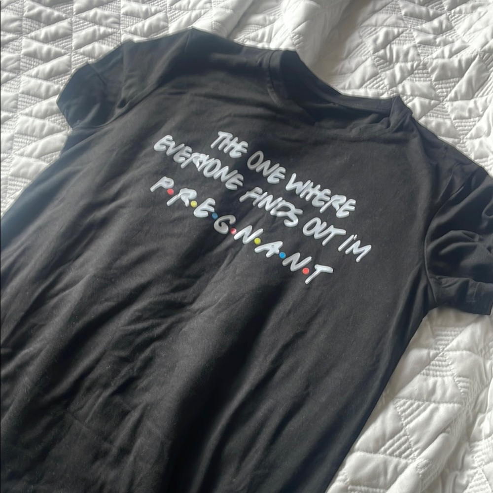 Black Graphic Tee with Fun Text